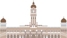 Sultan Abdul Samad Building vector image
