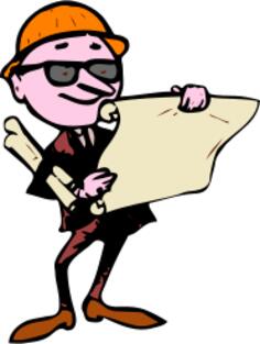 Man holding papers vector graphics