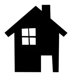 Vector graphics of silhouette of a simple house