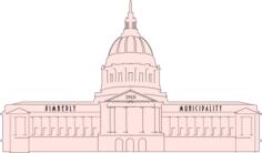 Vector clip art of fictionaly city hall building