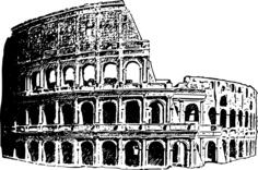 Vector image of the Roman Colosseum