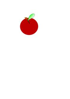 Vector illustration of small red apple