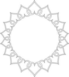 Chain of hearts vector illustration