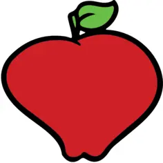 Vector graphics of distorted shape apple
