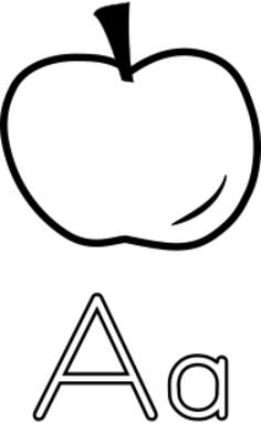 A is for an apple vector clip art