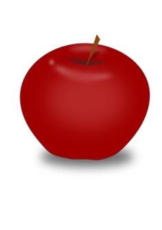 Cartoon red apple vector image