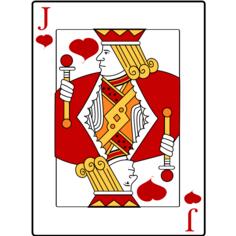 Jack of heart playing card vector graphics