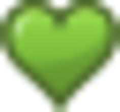 Green heart with thick brown border vector graphics