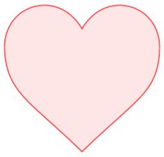 Pink heart with red border vector image