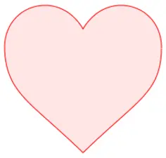 Pink heart with red border vector image