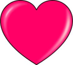 Pink reflective heart vector image