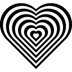 Zebra heart vector illustration