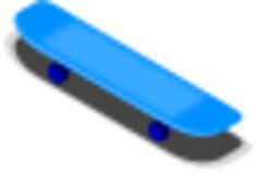 Skateboarding vectorized vector drawing