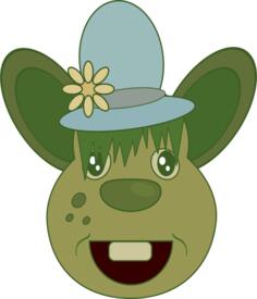 Green mouse vector clip art