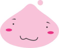 Vector image of pink slime head