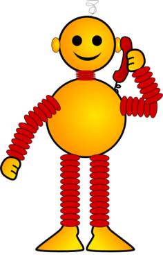 Robot smiling vector clip art