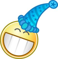 Vector clip art of smiley with party cap