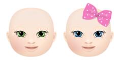 Happy babies vector image