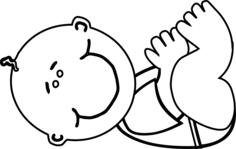 Baby boy lying vector illustration