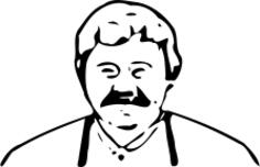 Chef smiling vector illustration