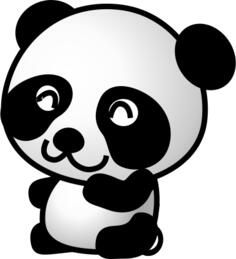 Vector clip art of bear having a laugh
