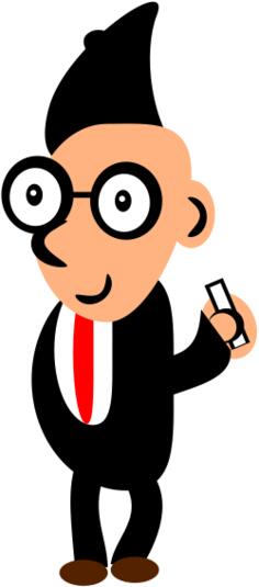 Vector image of teacher smiling