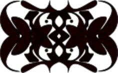 Vector image of symmetrical tribal ornament