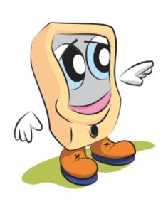 TV screen with human face vector image