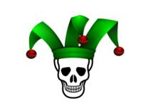 Skull jester vector image