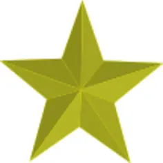 Vector image of golden star