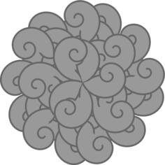 Vector graphics of flowering snails