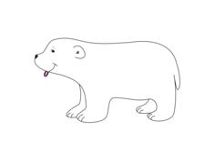 Vector image of little polar bear