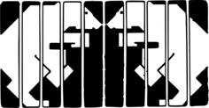 Vector image of two bears in a cage