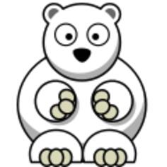 Confused polar bear vector clip art