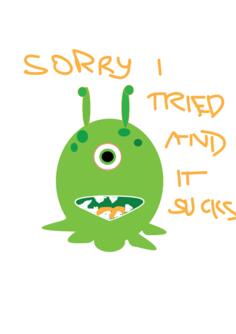 Vector graphics of one eyed failure monster