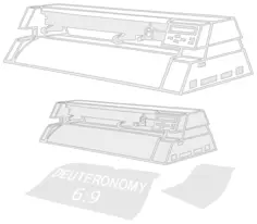 Vector illustration of plotter machine