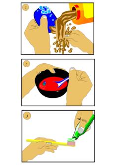Oral hygiene steps vector illustration