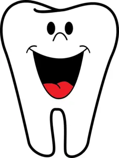 Happy tooth vector clip art