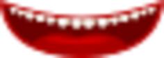 Vector drawing of cartoon style red mouth with white teeth