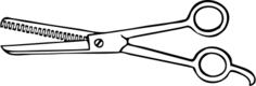 One blade thinning shears vector image