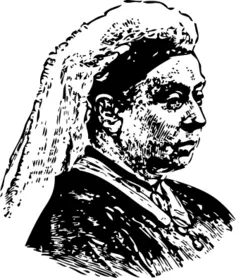 Queen Victoria profile vector image