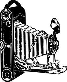Vector image of pre 50s camera