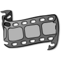 Vector drawing of torn film strip