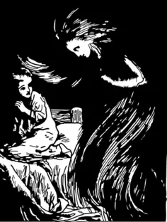 Vector clip art of spirit of the night scene