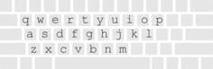 Vector clip art of typed QWERTY keyboard