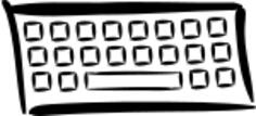 Vector illustration of minimalist keyboard