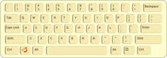 Color vector drawing of qwerty keyboard
