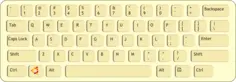 Color vector drawing of qwerty keyboard