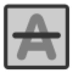 Letter A with strike through vector image