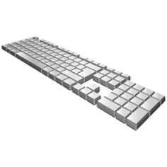 Blank gray keyboard vector image
